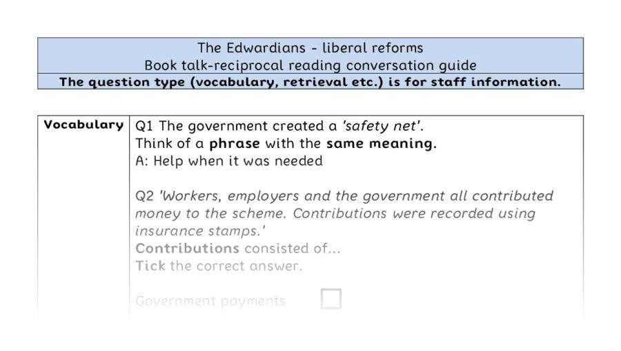 Reciprocal - VRSIPE - The Edwardians - liberal reforms