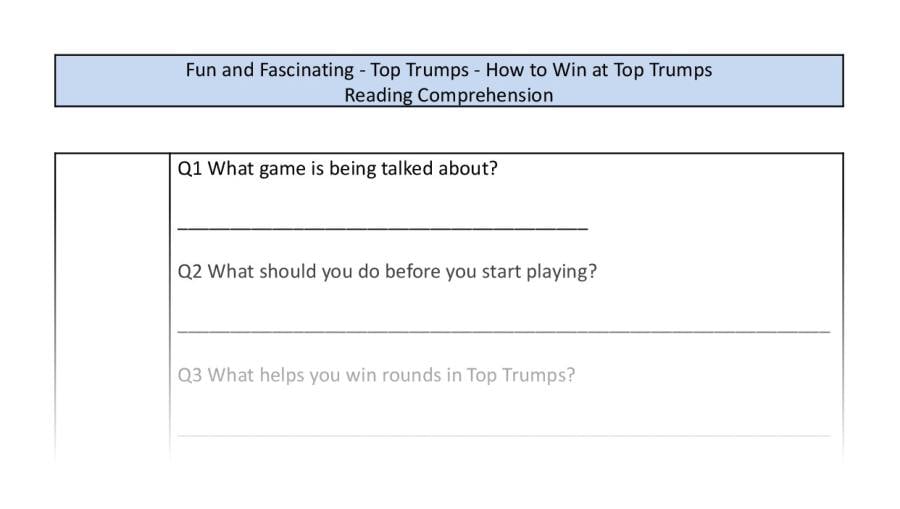 Reading Comprehension-retrieval-How to Win at Top Trumps