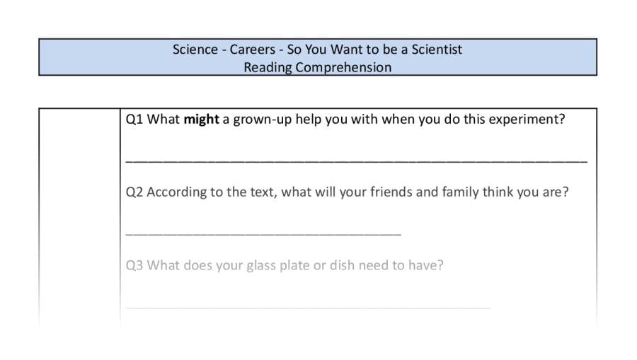 Reading Comprehension-retrieval-So You Want to be a Scientist