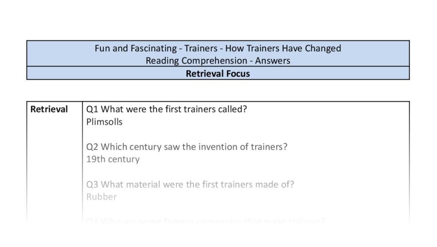 Reading Comprehension-How Trainers Have Changed-retrieval-answers
