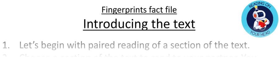 Teaching slides VRSIPE-Fingerprints fact file