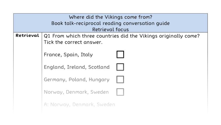 Reciprocal reading - retrieval - Where did the Vikings come from