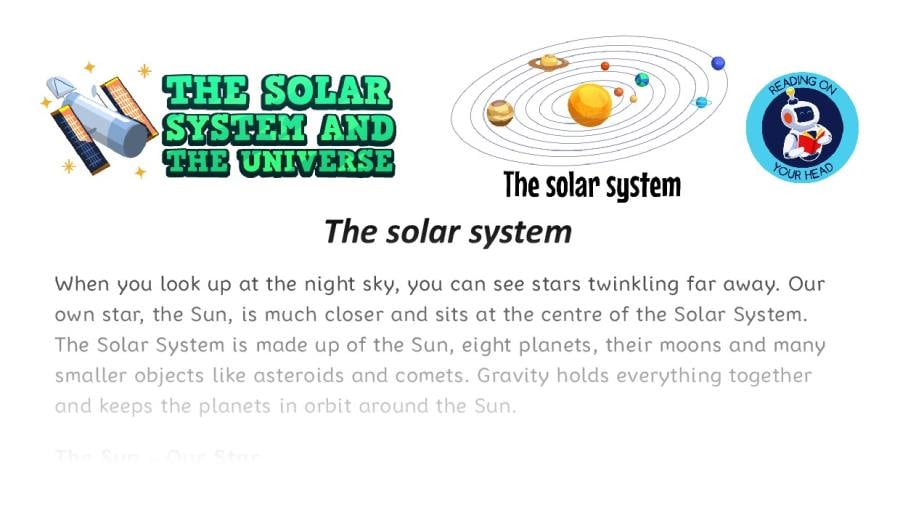 The solar system - Condensed version