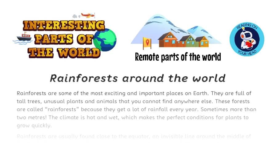 Rainforests around the world