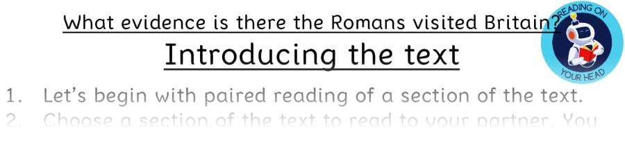 Teaching slides inference-evidence the Romans visited Britain