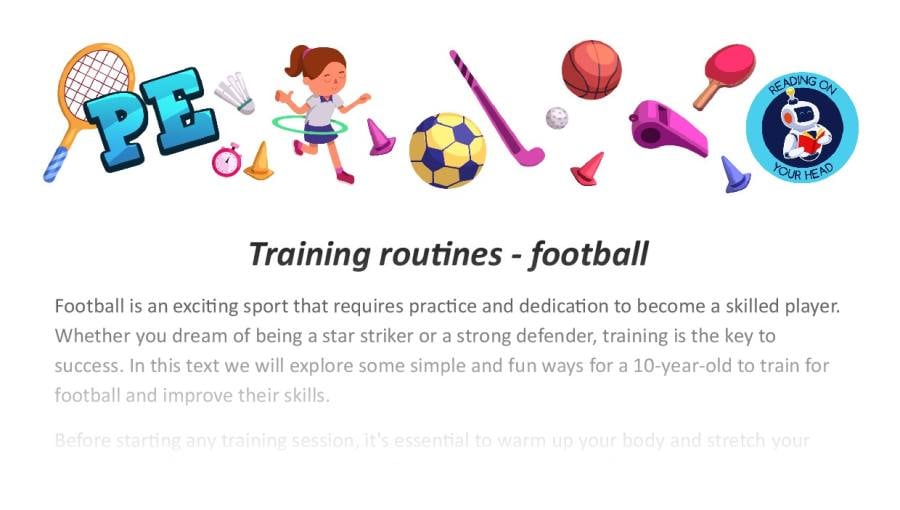 Training routines - football