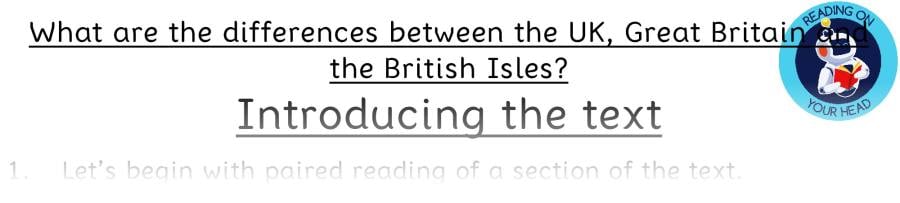 Teaching slides - What are the differences between the UK, Great Britain and the British Isles - Inference Focus