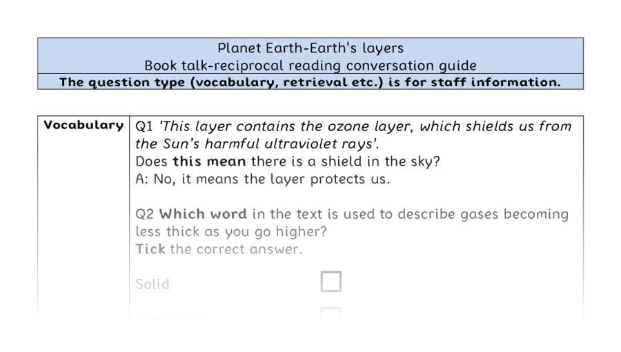 Reciprocal reading VRSIPE - Planet Earth-Earths layers