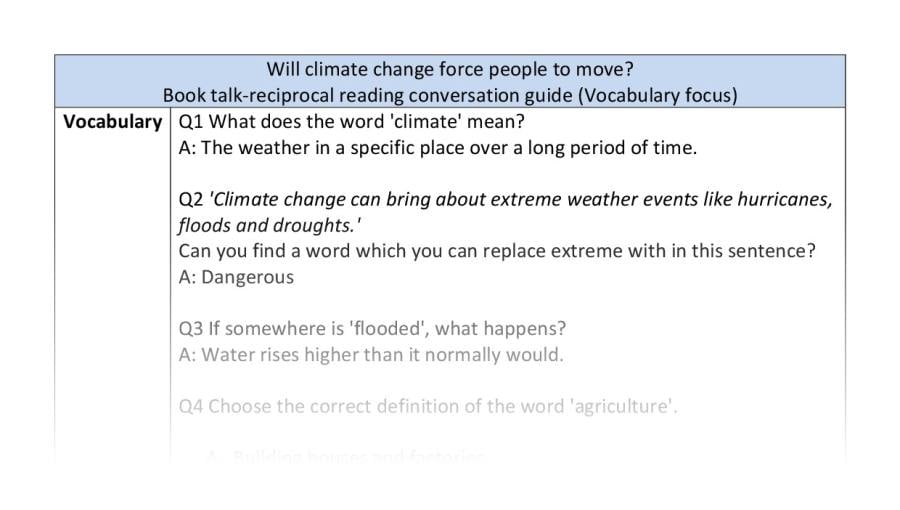 Reciprocal-vocabulary-Will climate change force people to move