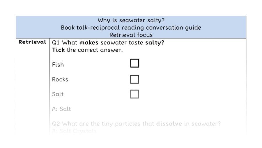 Reciprocal - retrieval - Why is seawater salty