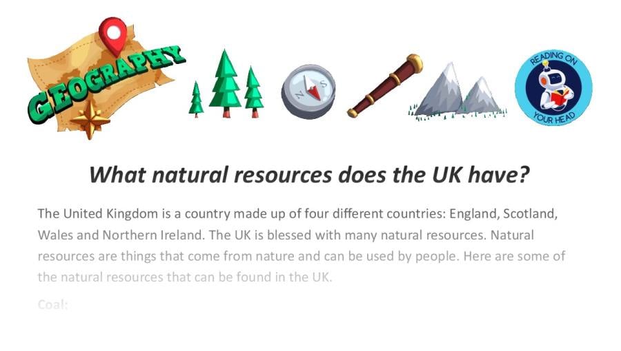 What natural resources does the UK have