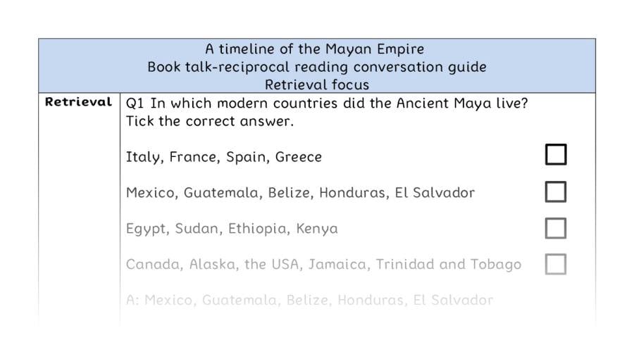 Reciprocal reading - retrieval - A timeline of the Mayan Empire