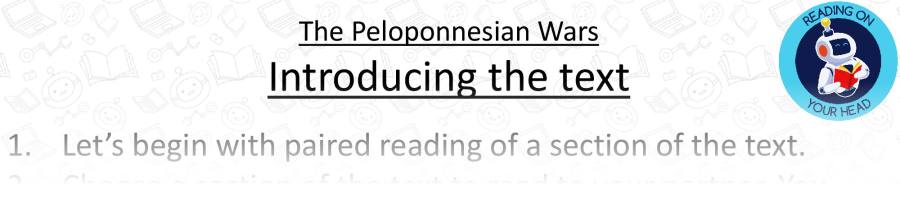 The Peloponnesian Wars - Teaching Slides - Inference Focus