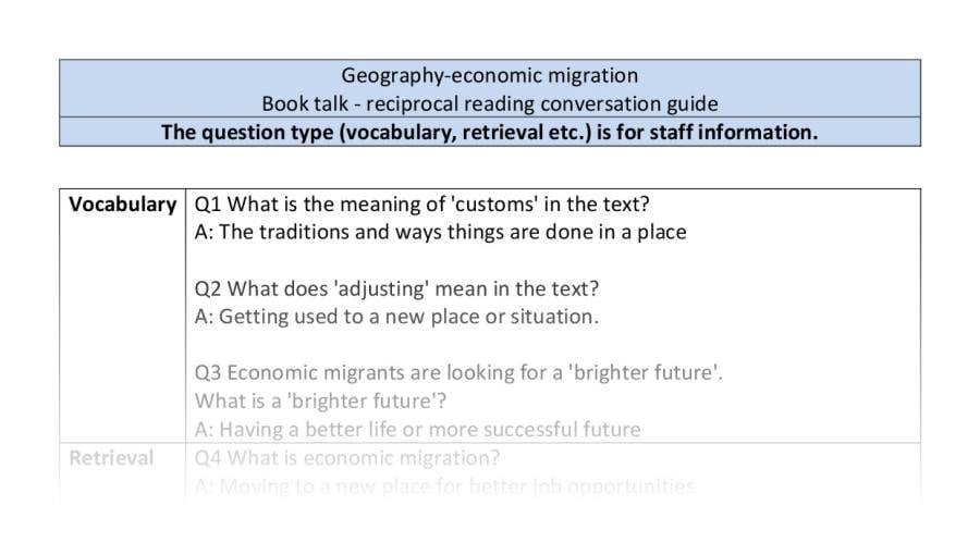 Reciprocal reading-VRSIPE-economic migration