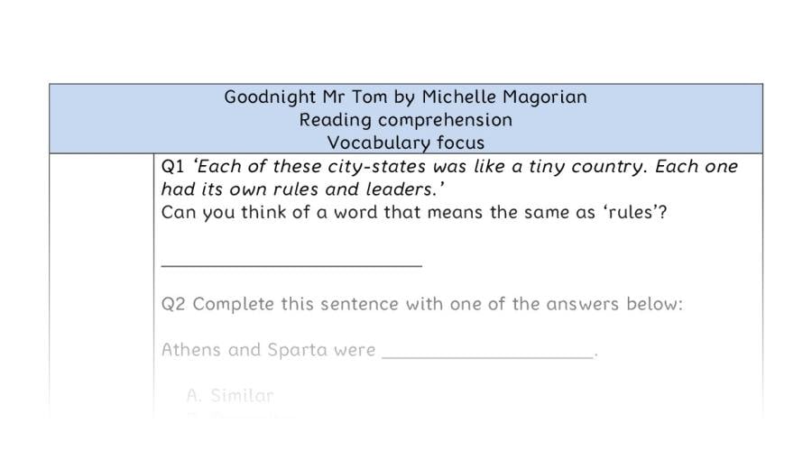Reading comp - vocabulary - The Organisation of Ancient Greece