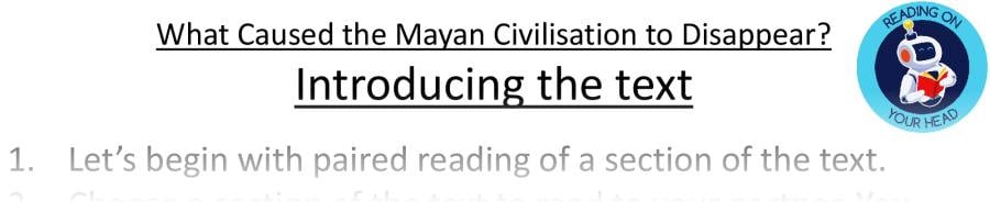 Teaching slides - What Caused the Mayan Civilisation to Disappear - Vocabulary Focus
