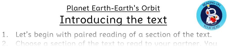 Teaching slides inference-Planet Earth-Earths Orbit