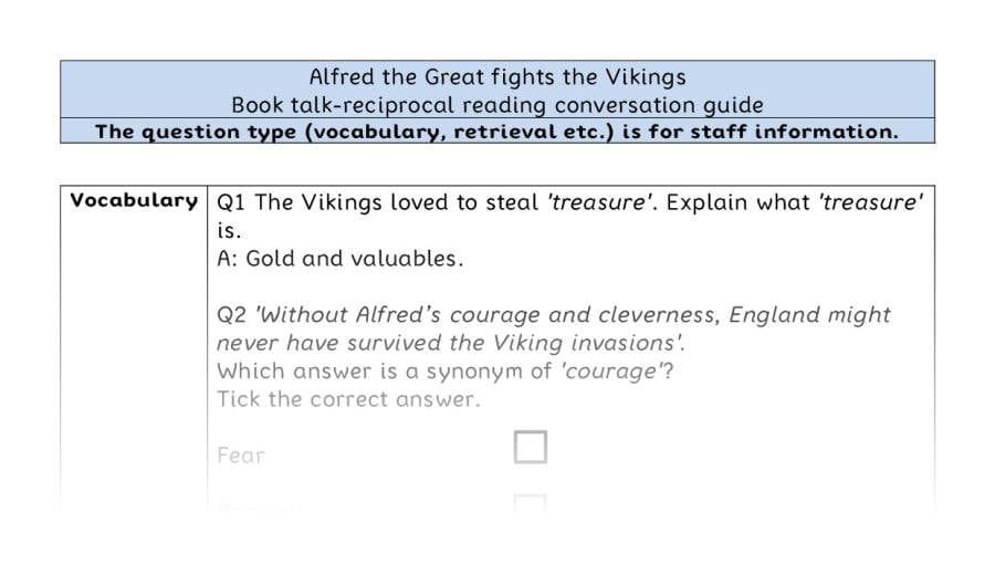 Reciprocal reading - VRSIPE - Alfred the Great fights the Vikings