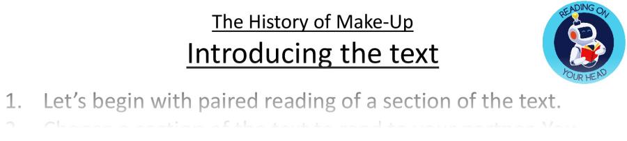 The History of Make-Up - Teaching Slides - UKS2 - Retrieval Focus