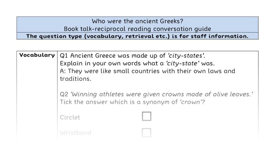 Reciprocal reading - VRSIPE - Who were the ancient Greeks
