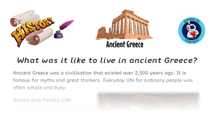 What was it like to live in ancient Greece - condensed version