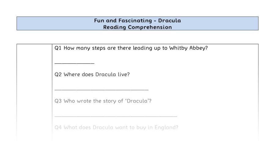 Reading Comprehension-Dracula-retrieval Focus