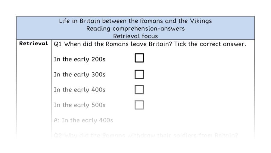 Reading comp-retrieval-Life in Britain between the Romans and the Vikings - answers