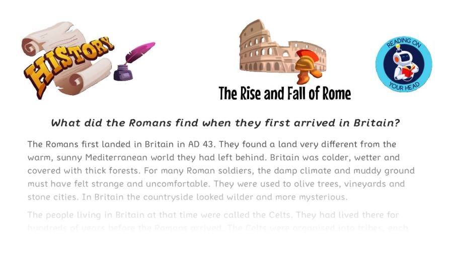 What did the Romans find when they first arrived in Britain