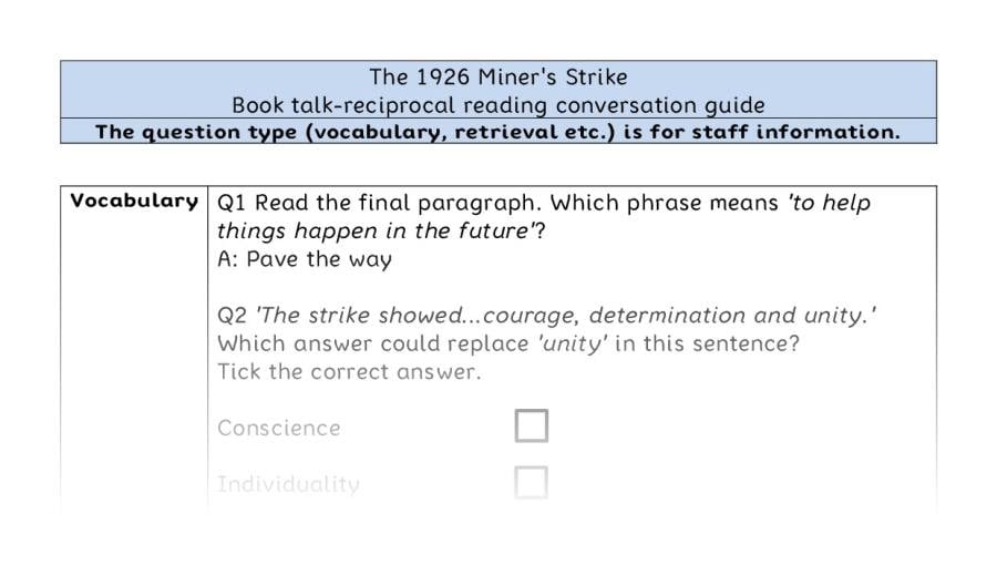 Reciprocal reading - VRSIPE - The 1926 Miners Strike