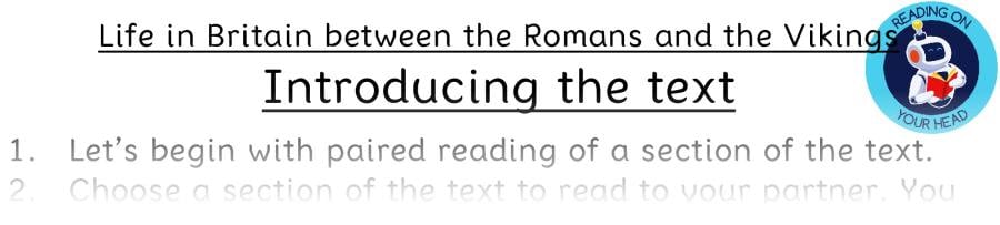 Teaching slides vocabulary-Life in Britain between the Romans and the Vikings