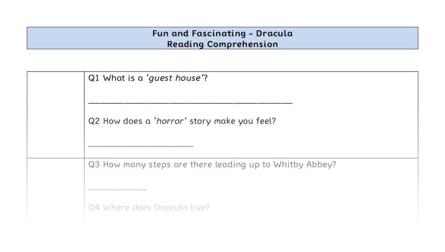 Reading Comprehension-Dracula-VRSIPE Focus