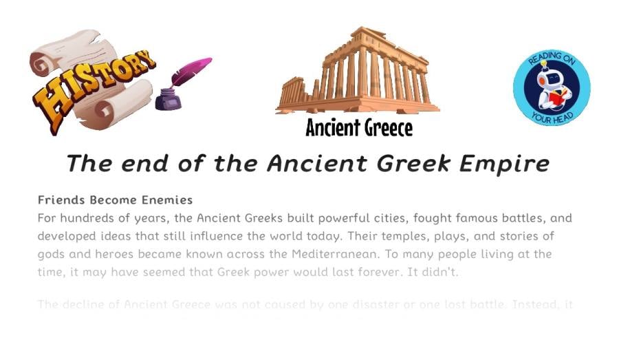 The end of the Ancient Greek Empire