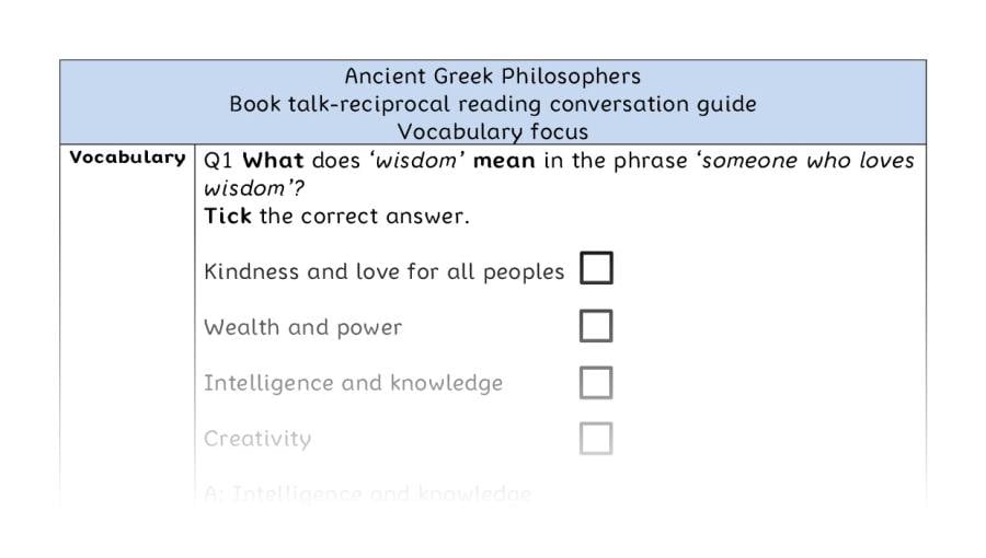 Reciprocal - vocabulary - Ancient Greek Philosophers