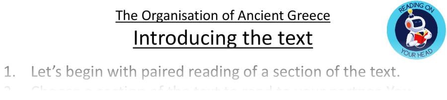 Teaching slides vocabulary-The Organisation of Ancient Greece