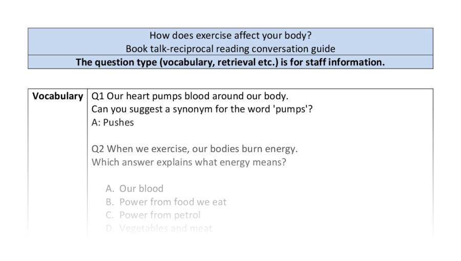 Reciprocal - VRSIPE - How does exercise affect your body