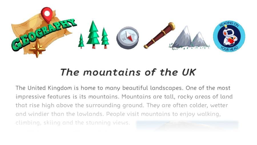 The mountains of the UK