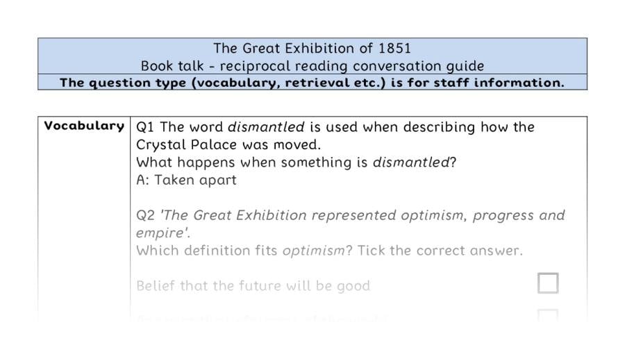 Reciprocal reading - VRSIPE - The Great Exhibition of 1851