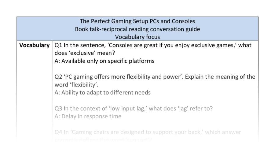Reciprocal-vocabulary-The Perfect Gaming Setup PCs and Consoles