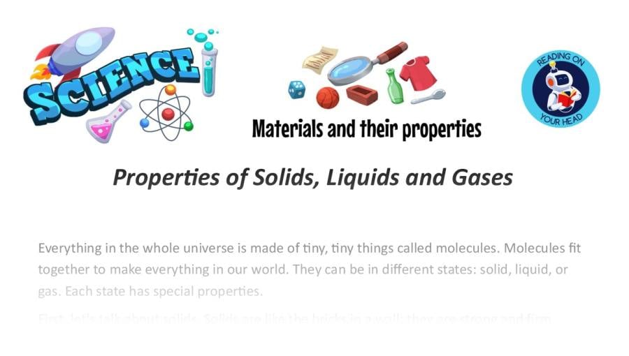 Properties of Solids Liquids and Gases