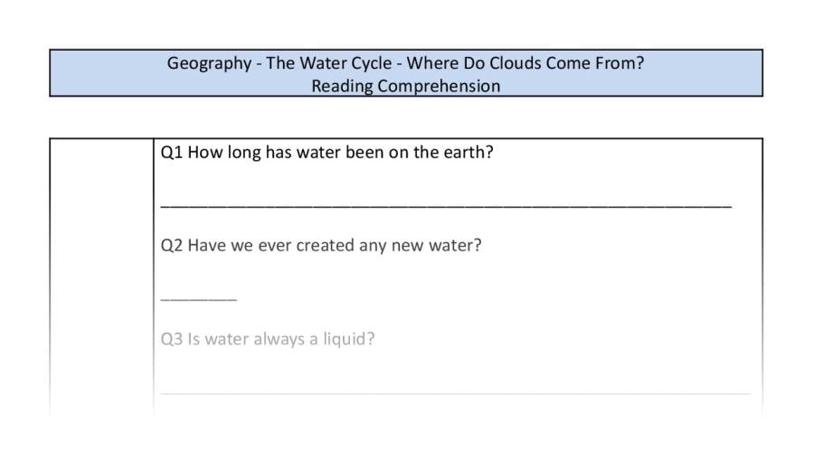 Reading comprehension-retrieval - Where Do Clouds Come From