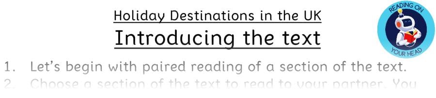 Teaching slides - Holiday Destinations in the UK - Retrieval Focus