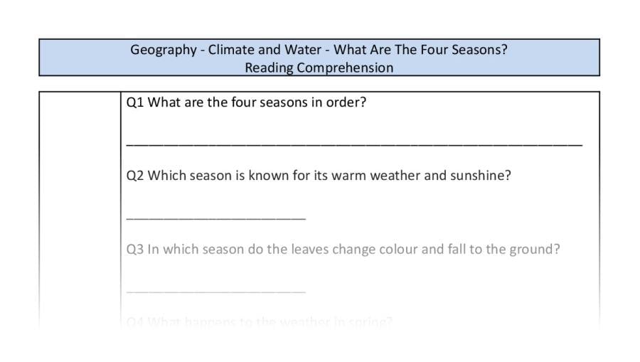 Comp - What Are The Four Seasons - retrieval focus