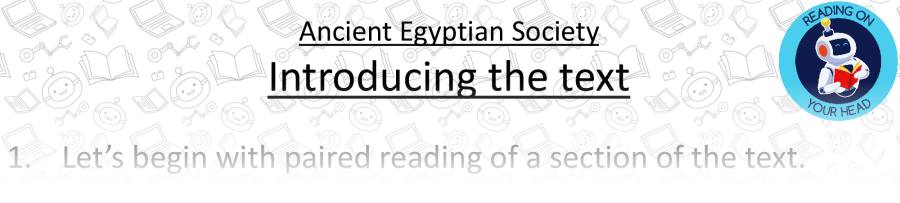 Teaching slides retrieval - Ancient Egyptian Society