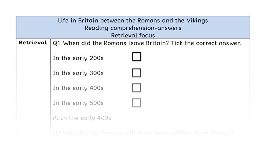 Reading comp-retrieval-Life in Britain between the Romans and the Vikings - answers