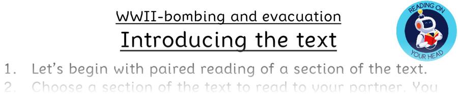 Teaching slides vocabulary-WWII-bombing and evacuation