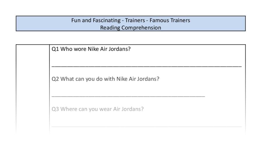 Reading Comprehension-retrieval-Famous Trainers