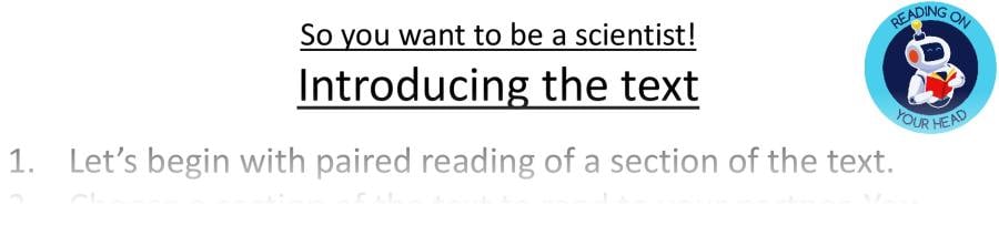 Teaching slides retrieval-So you want to be a scientist!