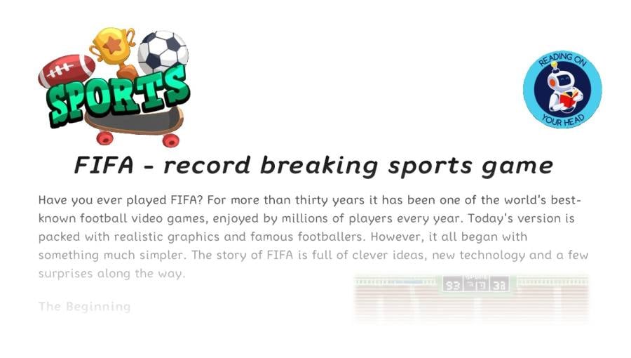 FIFA - record breaking sports game
