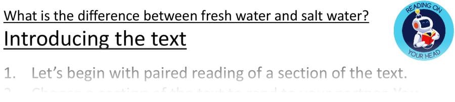 Teaching slides vocabulary-What is the difference between fresh water and salt water