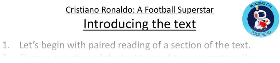Teaching Slides - Cristiano Ronaldo A Football Superstar - VRSIPE Focus